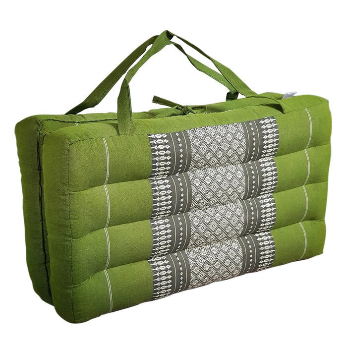 Thai Yoga Block Meditation Cushion Pillows Pilates Prop Bolster Neck Massage - Green
