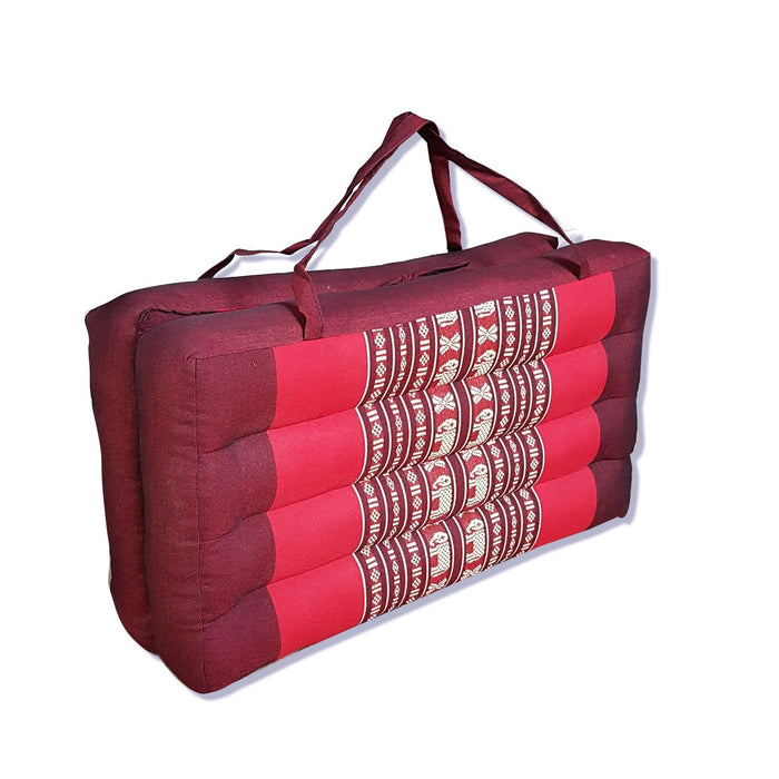 Thai Red Elephant Yoga Block Meditation Cushion Pillows Pilates Prop Bolster Neck Massage
