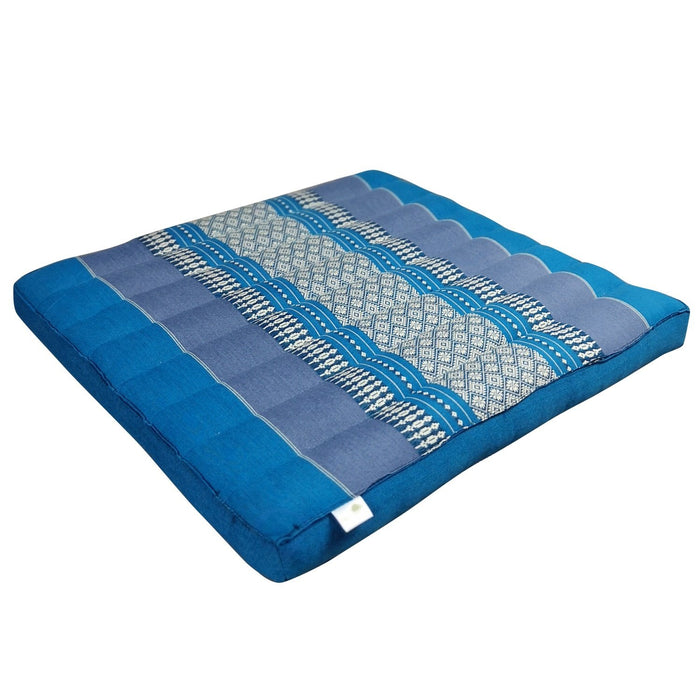 Thai Blue Kapok Cotton Handmade Handmade Thailand Meditation Cushion Yoga Seat