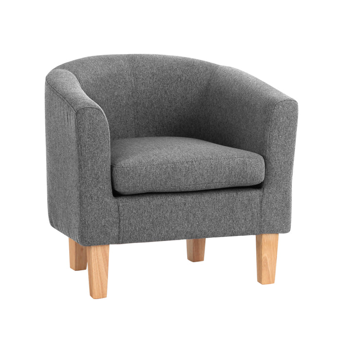 Artiss Abby Fabric Armchair - Grey Stylish Grey Armchair for Comfort