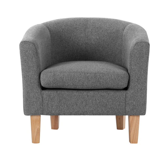 Artiss Abby Fabric Armchair - Grey Stylish Grey Armchair for Comfort