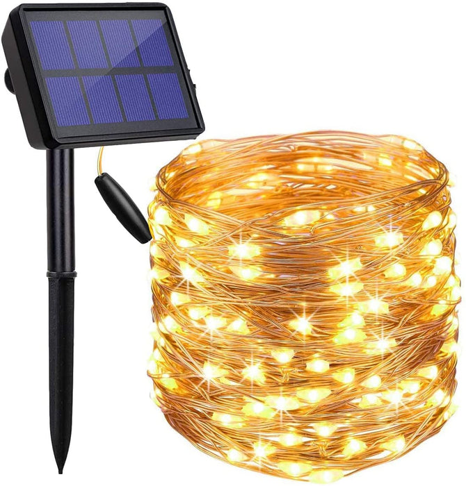 200 Waterproof LED Solar Fairy Light Outdoor With 8 Lighting Modes For Home Garden And Decoration