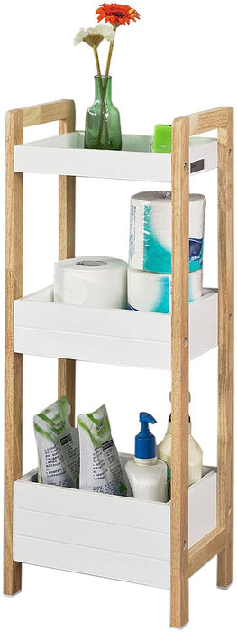 3-Tier White Storage Bathroom Shelf Caddy Shelf Storage Rack Basket Holder Organiser Shelves
