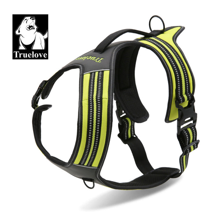 Truelove No-Pull Dog Sleek Sports Puppy Reflective Heavy Duty Harness Neon Yellow XS