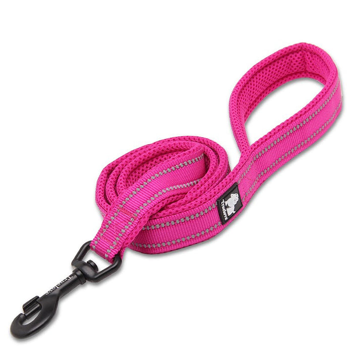 Truelove Pet Nylon Dog Lead With Handle Reflective Pet Leash 2 meters Pink L