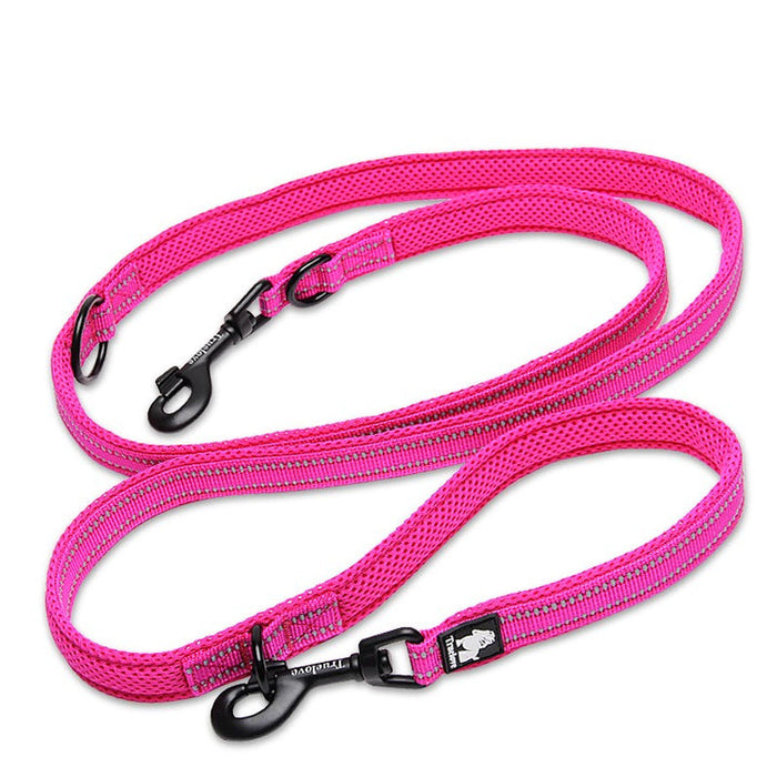 Truelove 7 in 1 Multi-function Adjustable Dog Function Leash Pink S