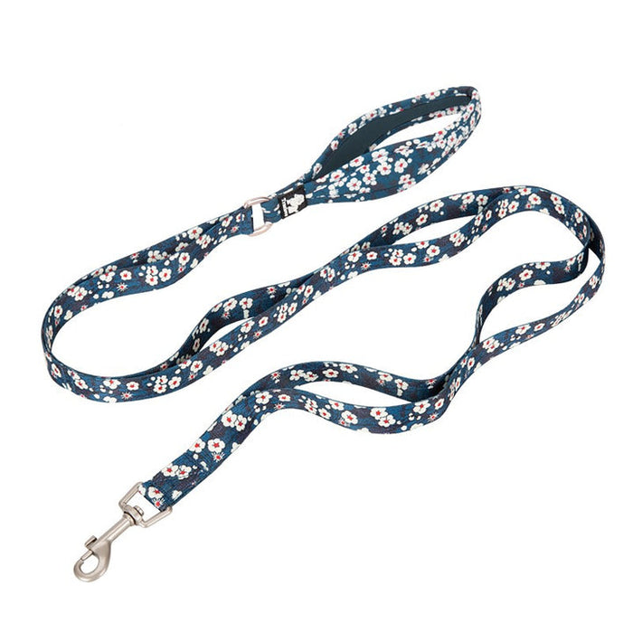 Truelove Dog Doggie Easily Hook Floral Multi Handle Saxony Blue - M