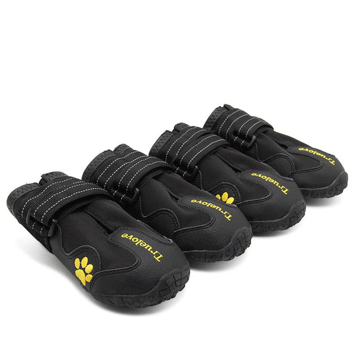 True Love Weatherproof Doggie Shoes Velcro Straps OutdoorBlack Size 1