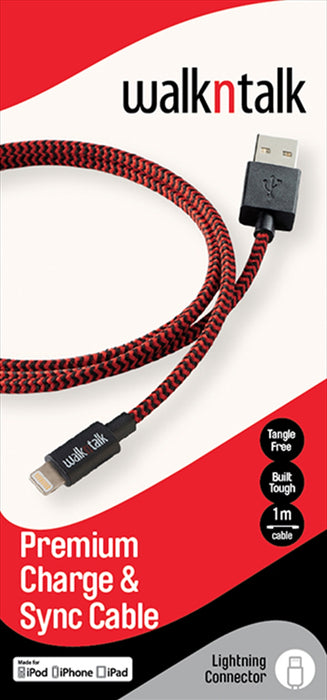 Walkntalk Charge Sync Cable Mobile Accessory - Red