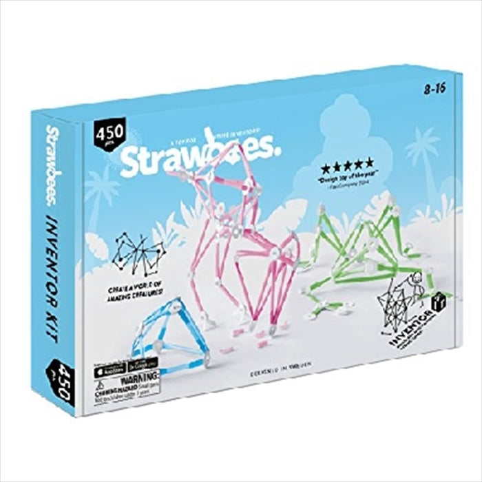Strawbees Inventor Kit Straw Connectors STEM Kids Science Toy 21 Projects Children Novelty Gift Toy  Kids Fun