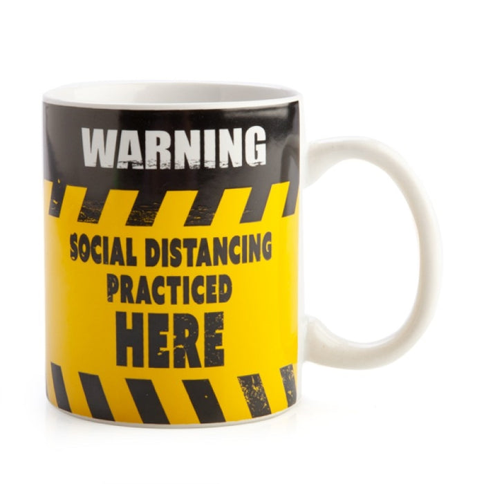 Social Distancing Warning Sign Coffee Mug Tea and Coffee Mug Home Office Best Gift  Tea Cup Novelty Gift