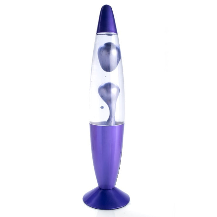 Purple Metallic Magma Motion Rocket-Shaped Motion Lamp