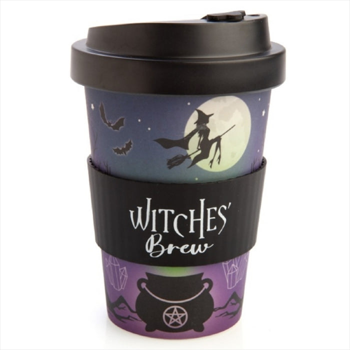 Witches Brew Bamboo Cup Travel Bamboo Cup Witches Brew Witch Mug Gift, Magic, Black