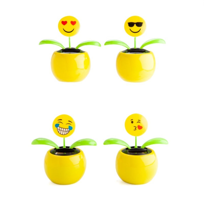 Solar Dancing Flower Assorted Fun Solar Powered Flip Flap Car Home Desktop Swing Toy(SENT AT RANDOM)