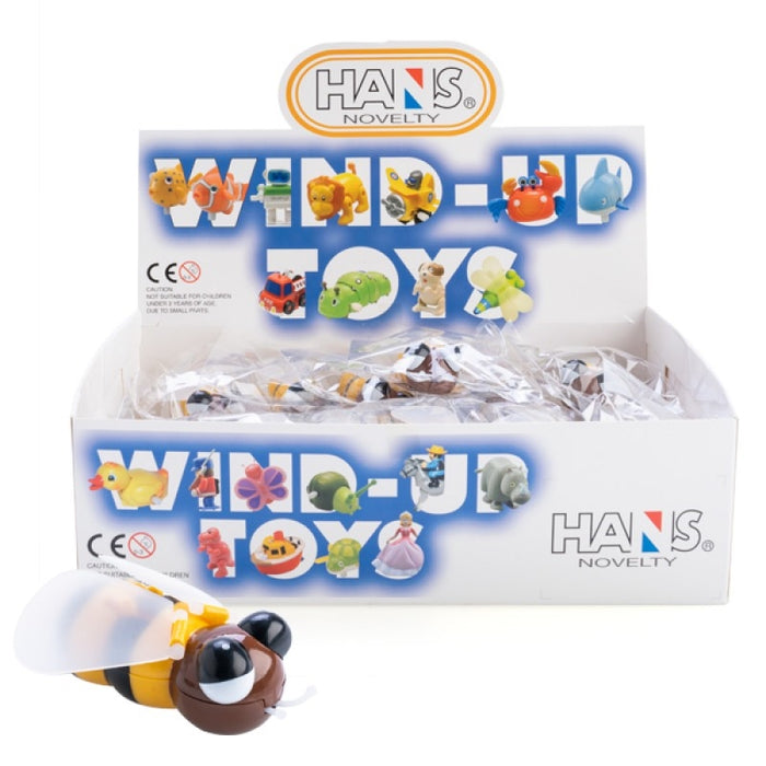 Wind Up Roaming Bee Cute Stripy Toys Collectible Kids Children Toy Gift Pack (SENT AT RANDOM)