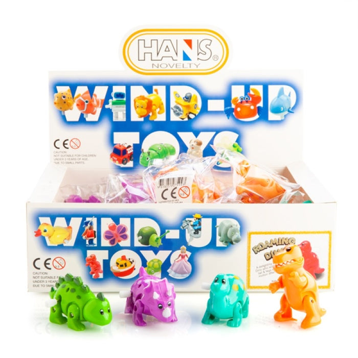 Wind Up Roaming Dinosaur Flip or Run Toy Animal Assorted Colours Great for Kids Gift Novelty (SENT AT RANDOM)