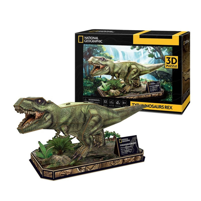 Tyrannosaurus Rex 3d 52pcs Puzzle: 3d National Geographic 52pc