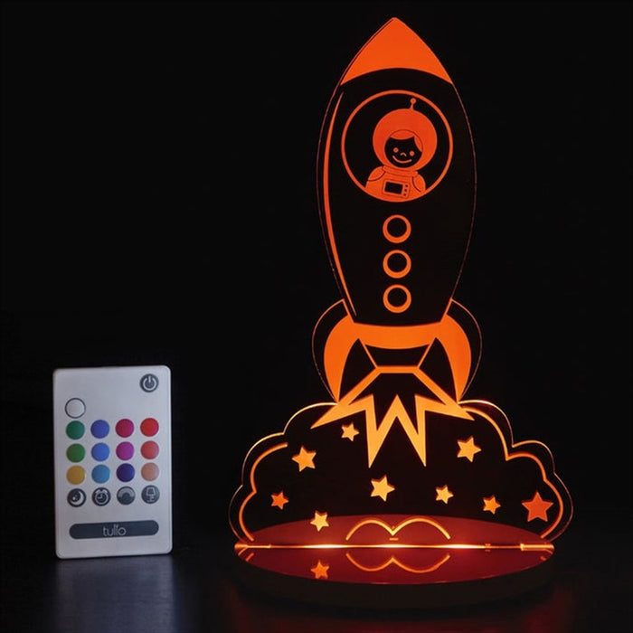 Tulio Rocket Ship Dream Light Vibrant Colours Night Light Remore Control Children Novelty Gift Toy Kids Fun