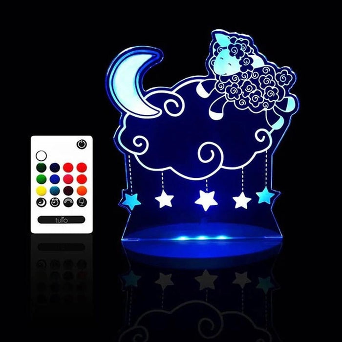 Tulio Lamb Dream Light Lamp Vibrant Colours Adorable Design Remore Control Included 4 Different Setting