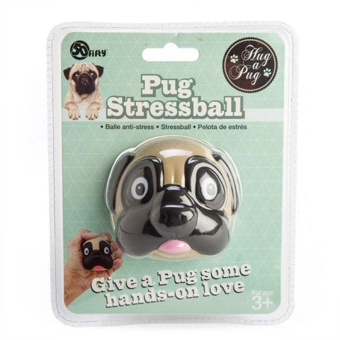Pug Stressball Home Stress Device Gadget Animal Novelty Funny Decor