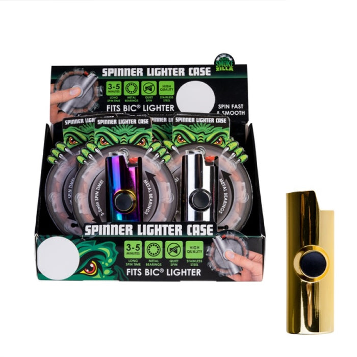 Spinner Lighter Case Holds A Standard Bic Lighter Spin It Right Round( SENT AT RANDOM)