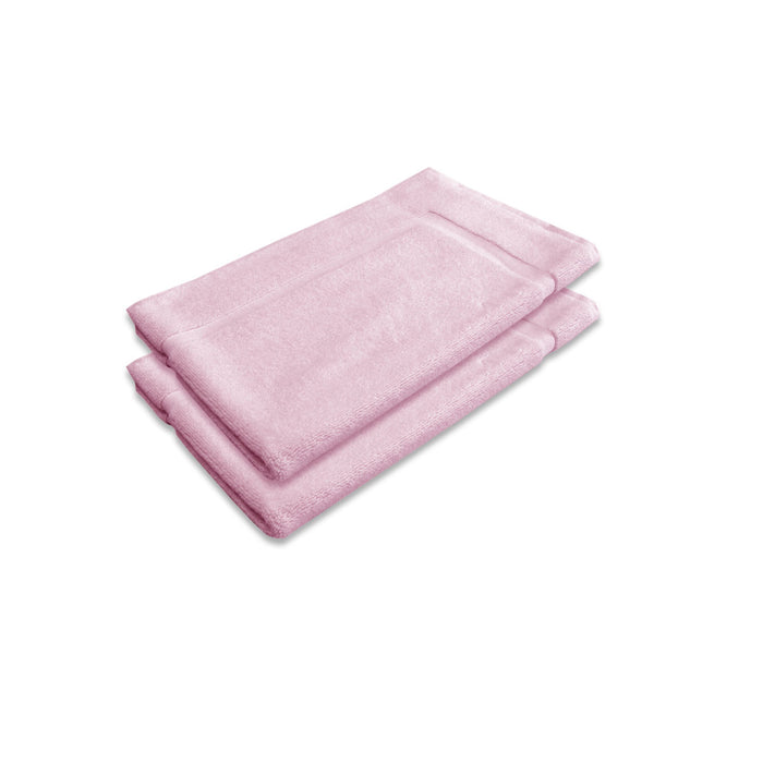800GSM Set of 2 Cotton Bath Mat Pink 45 x 75 cm 100% Cotton