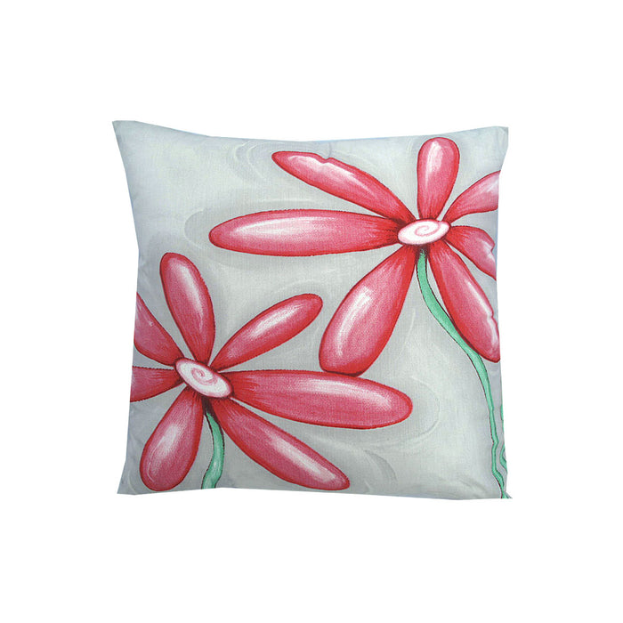 225TC Daisy Pink Square Cushion 225 Thread Count 45 x 45cm
