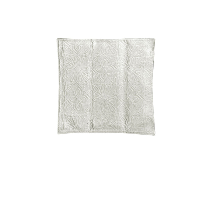 Tessa Embossed Cushion Cover Marshmallow 40 x 40 cm Zip Closure Machine Washable