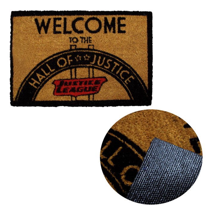 DC Comics Coir 'Welcome To The Hall of Justice' Door Mat - Hall Of Justice