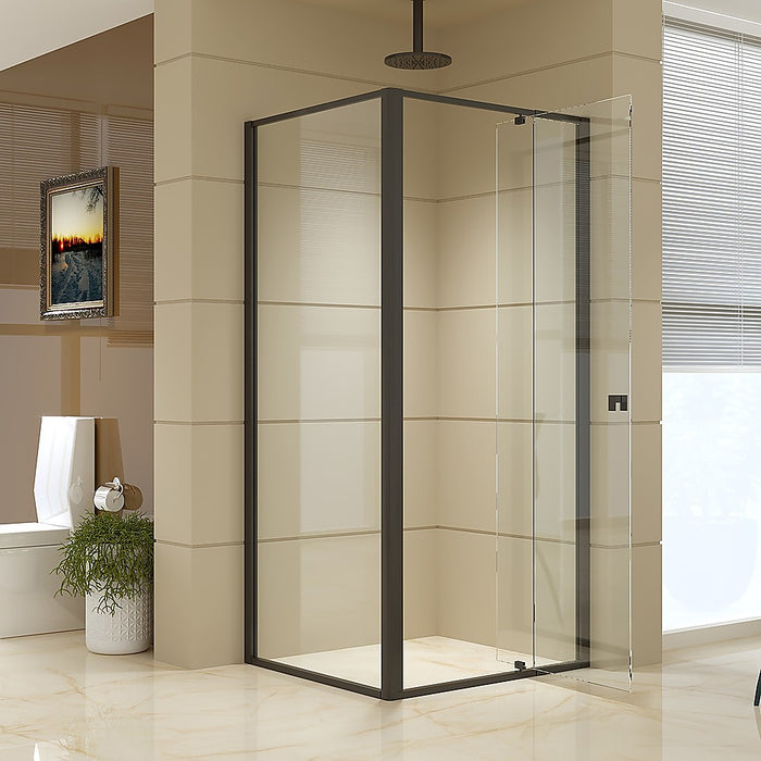 Semi Frameless Shower Screen (74~82)x 195cm & (98~101)x 195cm Side AS/NZS GlassHigh Quality