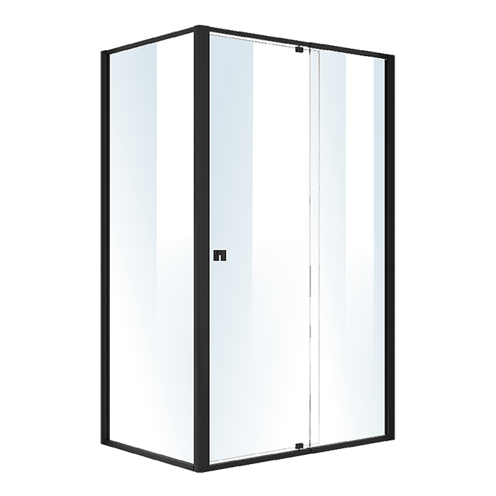 Semi Frameless Shower Screen (114~122)x 195cm & (77~80)x 195cm Side AS/NZS GlassHigh Quality