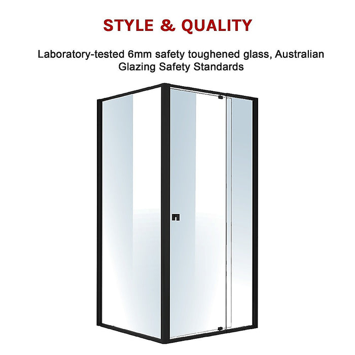 Semi Frameless Shower Screen (98~106)x 195cm & (89~92)x 195cm Side AS/NZS GlassHigh Quality