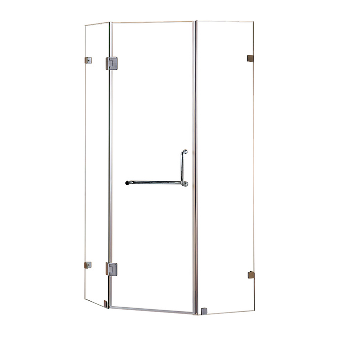 900 x 900mm Frameless 10mm Glass Shower Screen By Della Francesca