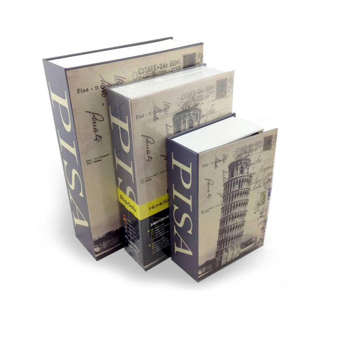 Paris Pisa Leaning Security Money Dictionary Secret box Book Key Locker Lock Safe Cash Hidden