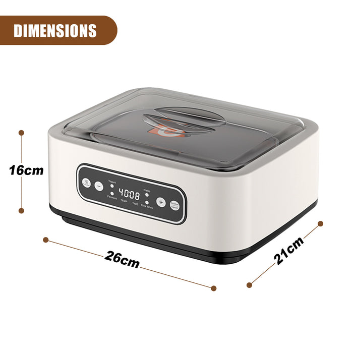 Mornest Yogurt Maker with 9 Glass Jars, Customisable Time &amp; Temperature Control for Greek, Kefir &amp; Homemade Yogurt, Multi-Functional Fermentation Machine for Probiotic Dairy &amp; Natto