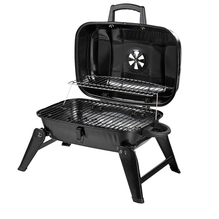 Portable Charcoal Grill – Mini BBQ Grill - Compact Tabletop Charcoal Grill for Camping, Outdoor Cooking, Folding Camping Grill for Picnics, Tailgating, Backyard Grilling