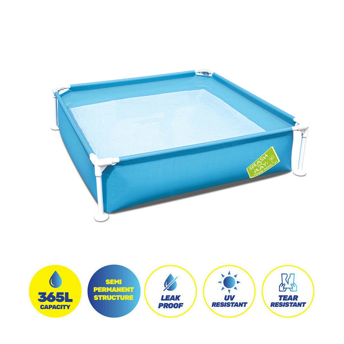 Bestway Mini Frame Square Pool Blue Fun Toy Garden Outdoor 2Y+ 1.22m Kids