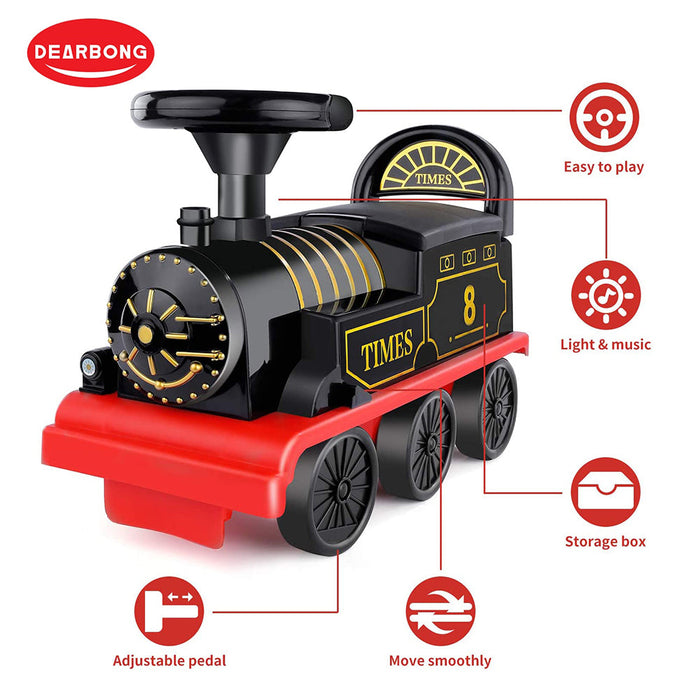 Kids Eelectric Ride On Train Toy Car With Track Toy 6 Wheels Extra Music 3-Color Light -2018C