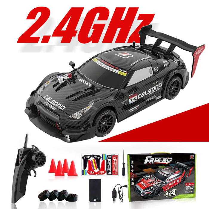 1/14 Scale  Racing Drift RC Car Red / Black 28km/h 4WD 2.4GHz Remote Control Car