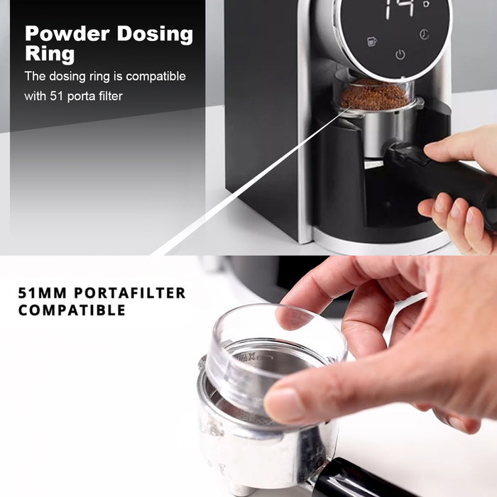 Mornest Electric Burr Coffee Grinder – Conical Burr Grinder with 25 Grind Settings with Digital Touch Control, for Espresso, Filter, French Press, Cold Brew, Black/White