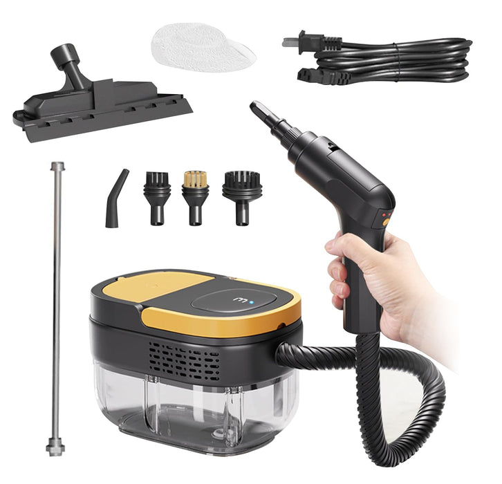 Handheld Steam Cleaner with 10-Piece Accessories, 3-Speed Adjustable Handle, Multi-Surface High-Pressure Steam Chemical-Free Cleaning