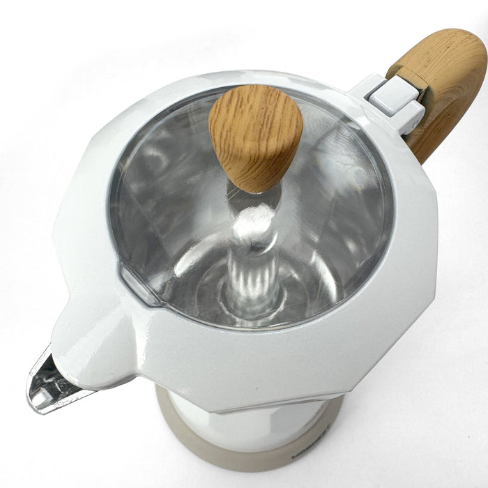 Mornest Electric Moka Coffee Maker Pumpkin Pot Classic Italian Auto Power Off 6Cup