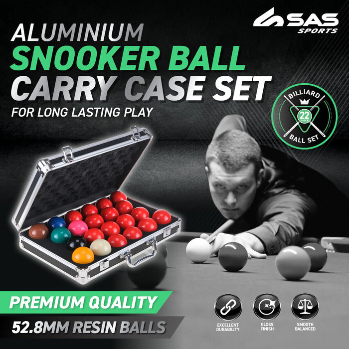 Billiard Pool / Snooker Ball Set 16/22pcs With Aluminium Carry Case Sports