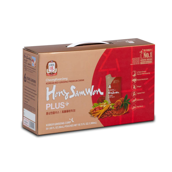 Korean Red Ginseng 50ml Hong Sam Won Plus Pouches 10/20/30 Pouches Premium Drink AUSTOCK