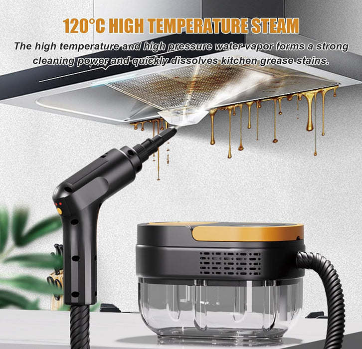 Handheld Steam Cleaner with 10-Piece Accessories, 3-Speed Adjustable Handle, Multi-Surface High-Pressure Steam Chemical-Free Cleaning