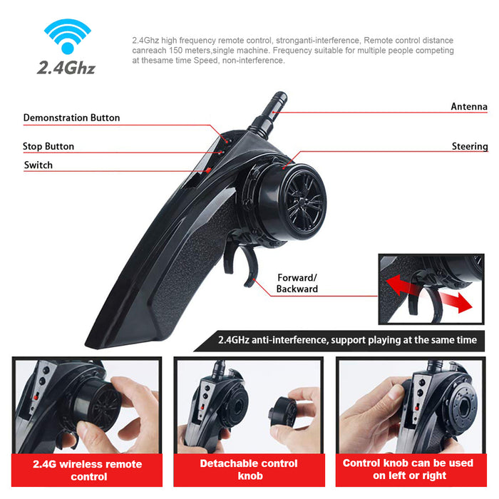 1/14 Scale  Racing Drift RC Car Red / Black 28km/h 4WD 2.4GHz Remote Control Car