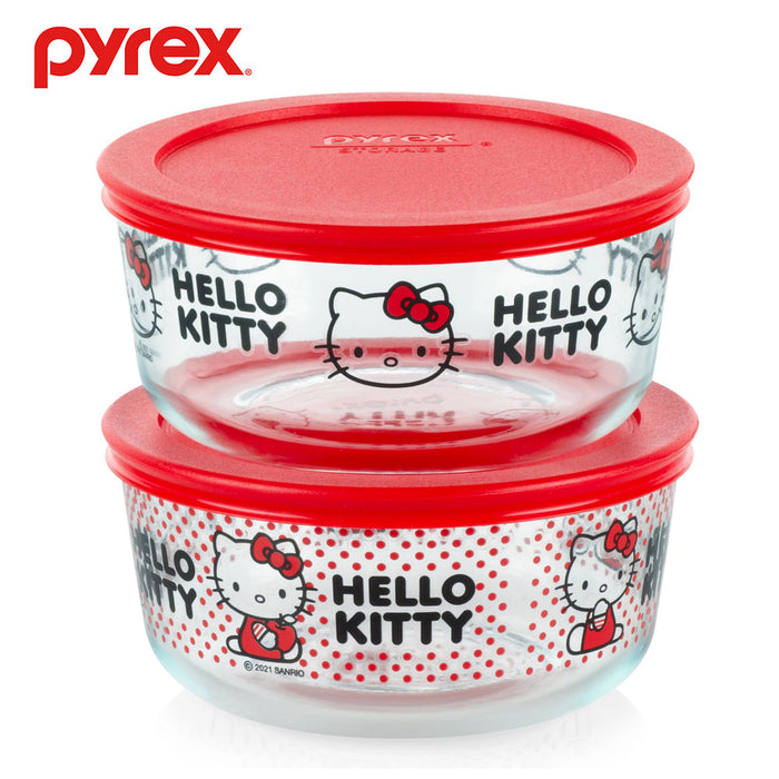 Pyrex 8pcs Glass Food Storage lock Containers with lid Hello Kitty / Star Wars / Mickey Mouse