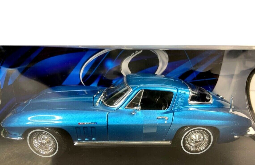 Special Edition Model Car Coupe 1:18 Maisto 1965 Chevrolet Corvette Blue Diecast Model