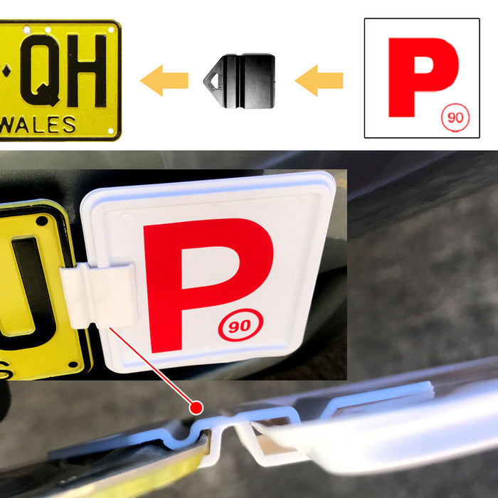 Clip It On Plate Clips Licence P/L for Car Number plate easy to use 4 colors