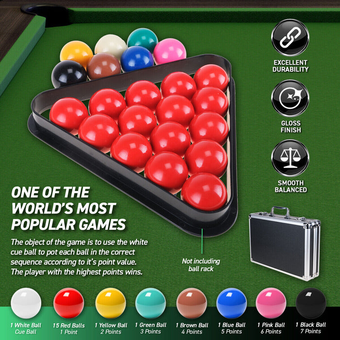 Billiard Pool / Snooker Ball Set 16/22pcs With Aluminium Carry Case Sports